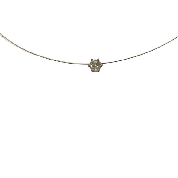 Minimalist Silver Jewel Elegant Necklace Stud Earring Set - Picture 3 of 3